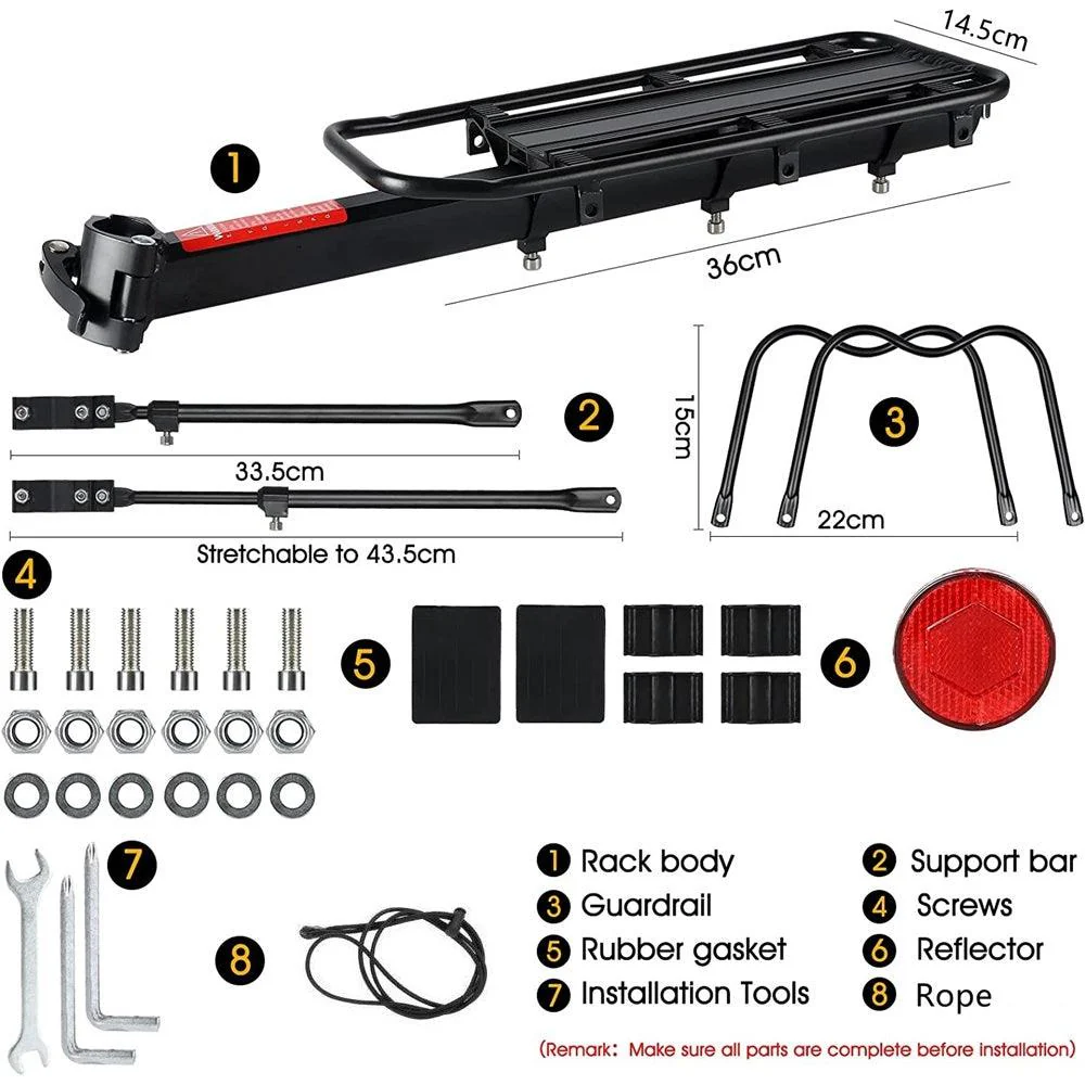 VIVI Bike Cargo Rack Mountain Bike Rear Racks - Image 21